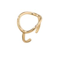 Wholesale Simple Style Oval Copper Irregular Plating White Gold Plated Gold Plated Open Rings main image 4