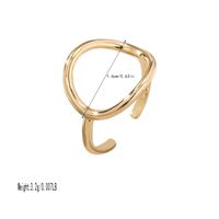 Wholesale Simple Style Oval Copper Irregular Plating White Gold Plated Gold Plated Open Rings main image 2