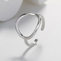 Wholesale Simple Style Oval Copper Irregular Plating White Gold Plated Gold Plated Open Rings sku image 1
