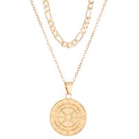 IG Style Compass Alloy Plating Unisex Pendant Necklace sku image 2