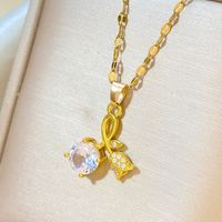 Copper IG Style Flower Pendant Necklace main image 6