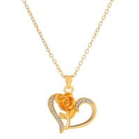 Copper IG Style Flower Pendant Necklace sku image 1