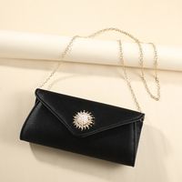 Women's Polyester Solid Color Vintage Style Magnetic Buckle Evening Bag main image 1