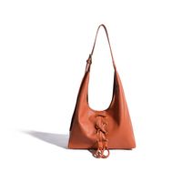 Women's Medium Pu Leather Solid Color Streetwear Zipper Tote Bag sku image 2