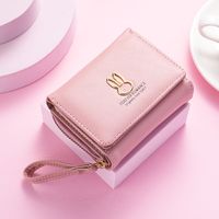 Women's Rabbit Solid Color Pu Leather Side Zipper Wallets main image 6