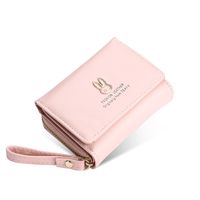Women's Rabbit Solid Color Pu Leather Side Zipper Wallets main image 5
