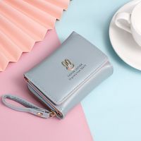 Frau Kaninchen Einfarbig Pu-Leder Seitlicher Reißverschluss Brieftaschen sku image 3