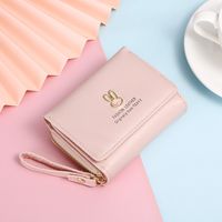 Women's Rabbit Solid Color Pu Leather Side Zipper Wallets sku image 5