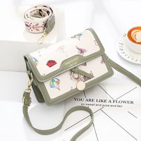 Women's Medium Pu Leather Cartoon Letter Streetwear Square Flip Cover Crossbody Bag main image 4