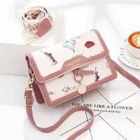 Women's Medium Pu Leather Cartoon Letter Streetwear Square Flip Cover Crossbody Bag sku image 7