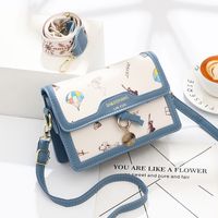 Women's Medium Pu Leather Cartoon Letter Streetwear Square Flip Cover Crossbody Bag main image 3