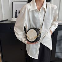 Women's Small Pu Leather Lattice Cherry Streetwear Pearls Zipper Crossbody Bag sku image 1