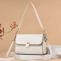 Women's Small Pu Leather Solid Color Basic Lock Clasp Crossbody Bag sku image 3