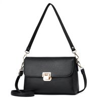 Women's Small Pu Leather Solid Color Basic Lock Clasp Crossbody Bag main image 2