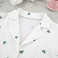 Home Women's Elegant Heart Shape Cotton Pants Sets Pajama Sets main image 2