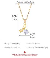 Copper IG Style Flower Pendant Necklace main image 2