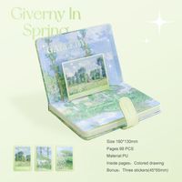 1 Piece Landscape Class Learning School Pu Leather Novelty Sweet Notebook main image 4