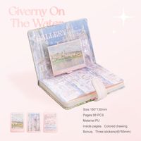 1 Piece Landscape Class Learning School Pu Leather Novelty Sweet Notebook main image 3