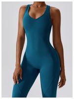 Simple Style Classic Style Solid Color Nylon U Neck Tracksuit Jumpsuits main image 7