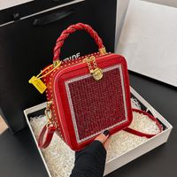 Women's Medium Pu Leather Geometric Solid Color Streetwear Zipper Handbag main image 1