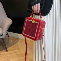 Women's Medium Pu Leather Geometric Solid Color Streetwear Zipper Handbag main image 6