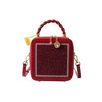 Women's Medium Pu Leather Geometric Solid Color Streetwear Zipper Handbag sku image 1