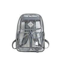 Waterproof Solid Color Casual School Daily School Backpack sku image 3