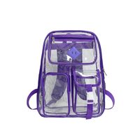 Waterproof Solid Color Casual School Daily School Backpack sku image 4