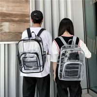 Waterproof Solid Color Casual School Daily School Backpack main image 1