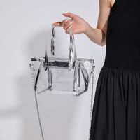 Women's Medium PVC Solid Color Elegant Zipper Underarm Bag main image 1
