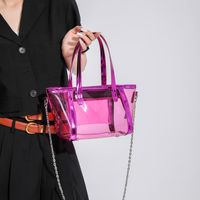Women's Medium PVC Solid Color Elegant Zipper Underarm Bag main image 3