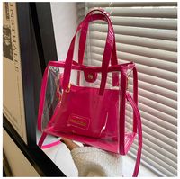 Women's Medium Pu Leather Solid Color Basic Magnetic Buckle Handbag sku image 1