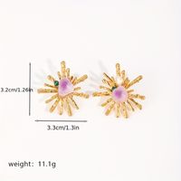 1 Pair Casual Elegant Flower Copper Natural Stone Freshwater Pearl 14K Gold Plated 18K Gold Plated Ear Studs sku image 2