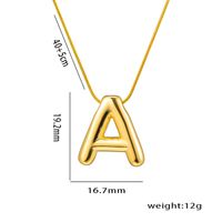 Titanium Steel Simple Style Letter Plating Pendant Necklace sku image 3