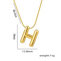 Titanium Steel Simple Style Letter Plating Pendant Necklace main image 3