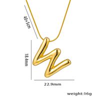 Titanium Steel Simple Style Letter Plating Pendant Necklace sku image 22