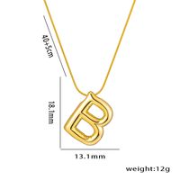 Titanium Steel Simple Style Letter Plating Pendant Necklace sku image 4