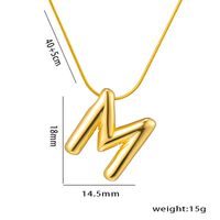 Titanium Steel Simple Style Letter Plating Pendant Necklace sku image 1
