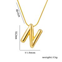 Titan Stahl Einfacher Stil Brief Überzug Halskette Mit Anhänger sku image 13