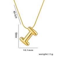 Titan Stahl Einfacher Stil Brief Überzug Halskette Mit Anhänger sku image 9