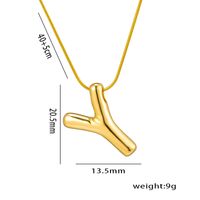 Titan Stahl Einfacher Stil Brief Überzug Halskette Mit Anhänger sku image 24