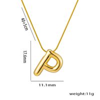 Titanium Steel Simple Style Letter Plating Pendant Necklace sku image 15