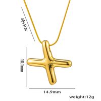 Titan Stahl Einfacher Stil Brief Überzug Halskette Mit Anhänger sku image 23