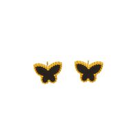 Titanium Steel Simple Style Butterfly Plating Earrings main image 2