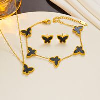 Titan Stahl Einfacher Stil Schmetterling Überzug Ohrringe sku image 17