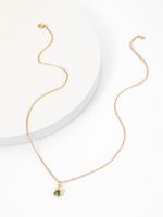 Cobre Chapados en oro de 18k Estilo Simple Forma De U Sol Mariposa Embutido Circón Collar Colgante main image 5
