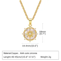 Casual Simple Style Star Copper Gold Plated Women's Pendant Necklace main image 2