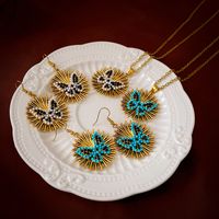 Retro Butterfly Alloy Plating Acrylic Women's Earrings Necklace main image 5