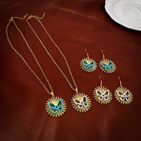 Retro Butterfly Alloy Plating Acrylic Women's Earrings Necklace main image 1