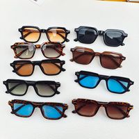 Streetwear Solid Color Pc Resin Square Full Frame Women's Sunglasses main image 3
